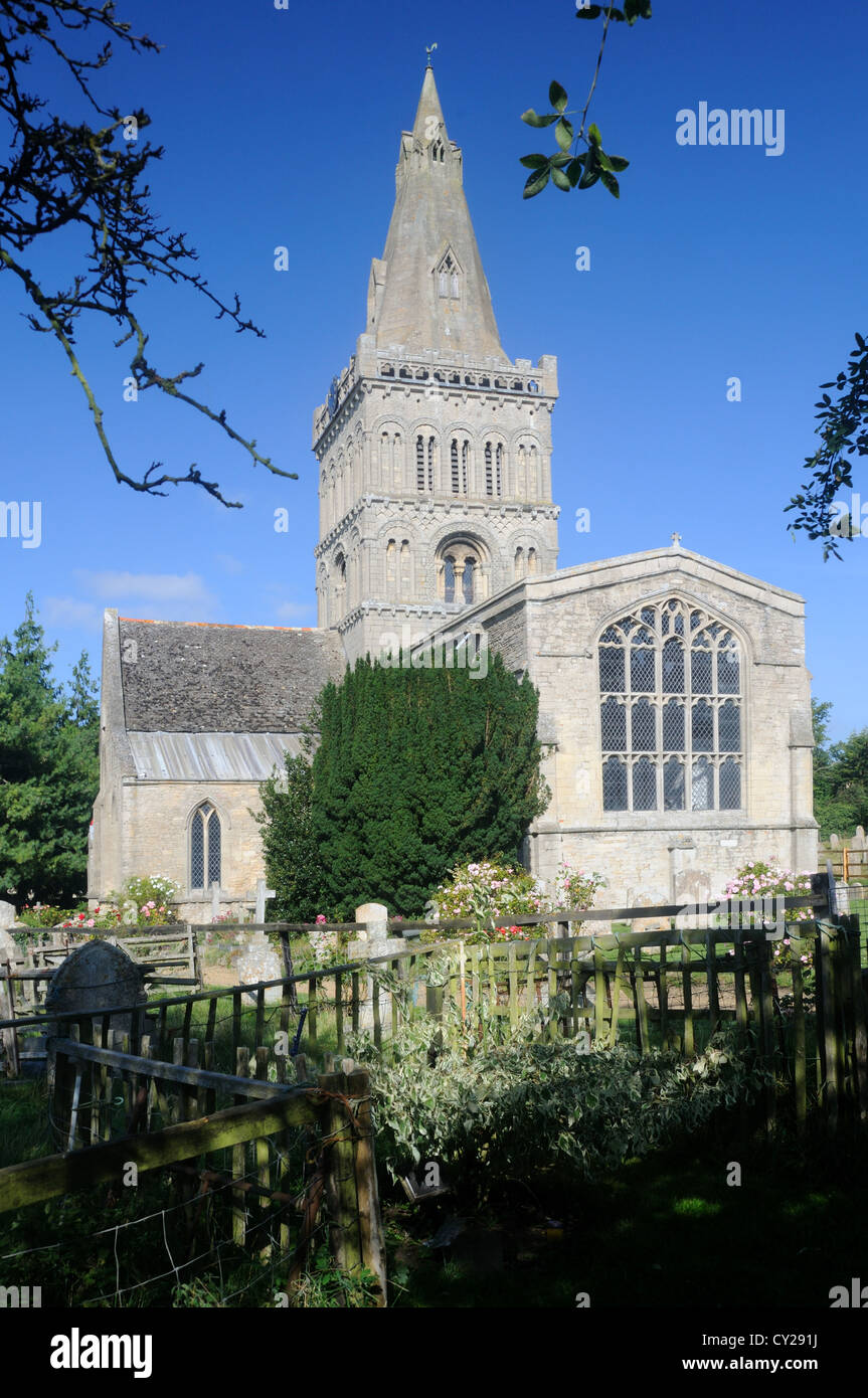 La Chiesa di San Kyneburgha, ricino, Northamptonshire, Inghilterra Foto Stock