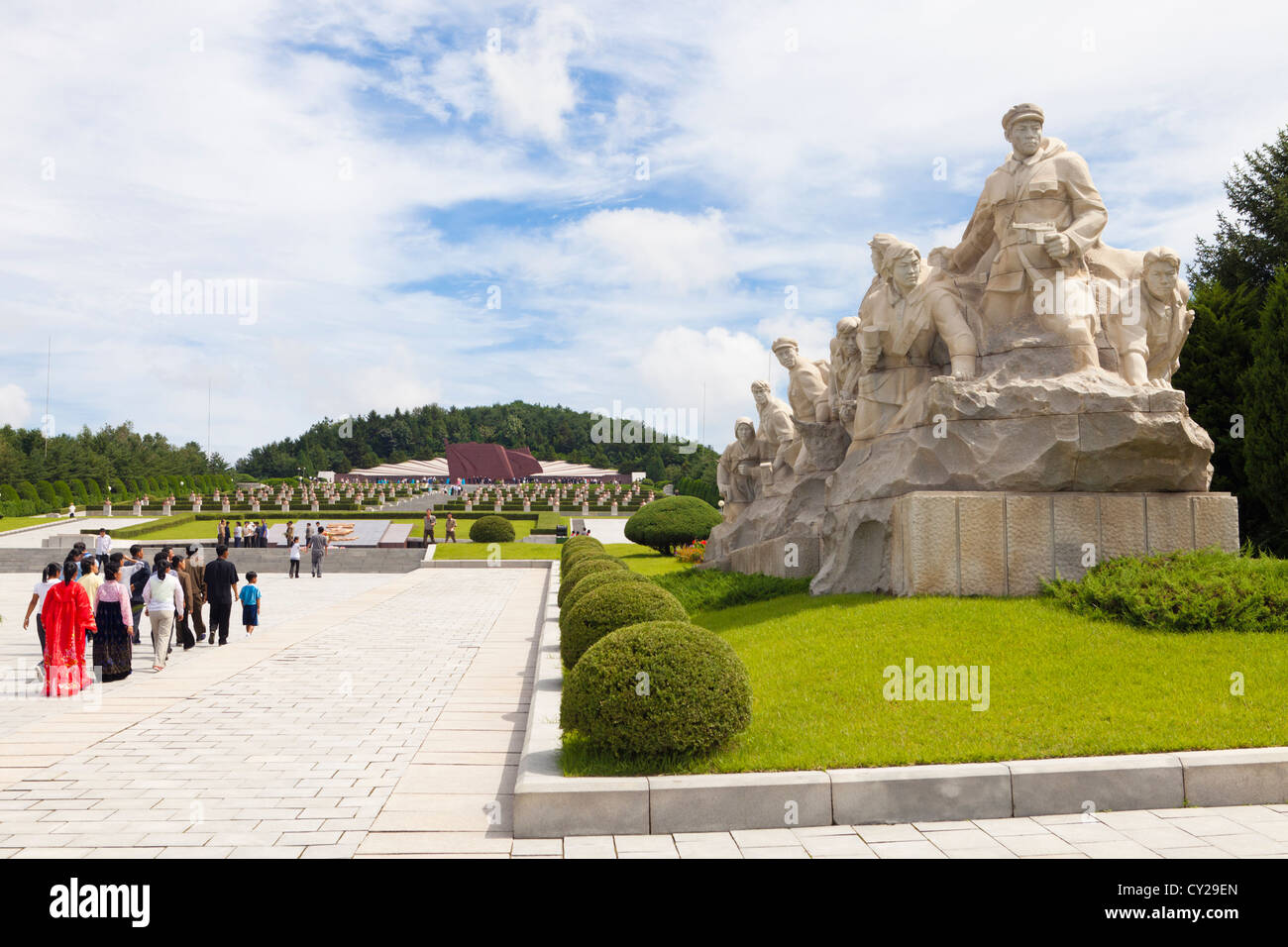 I martiri rivoluzionari' cimitero, Pyongyang, Corea del Nord Foto Stock