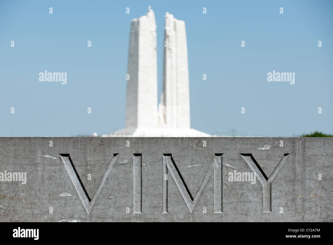 Il canadese WW1 monumento commemorativo a Vimy Ridge, Arras Francia Foto Stock