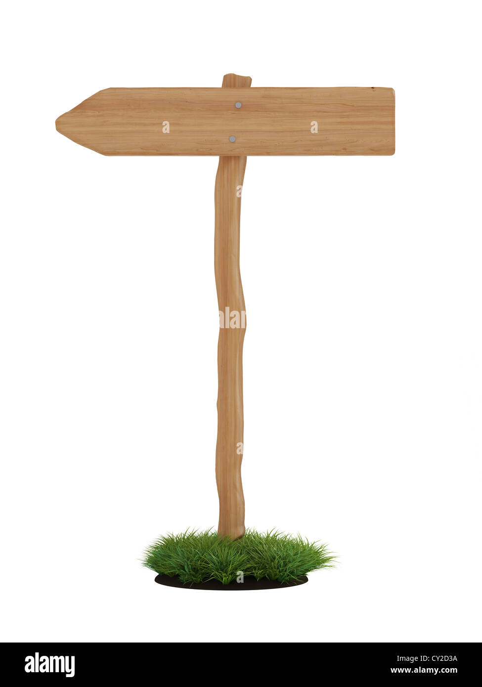 3d illustrazione della vecchia strada di legno segno Foto Stock