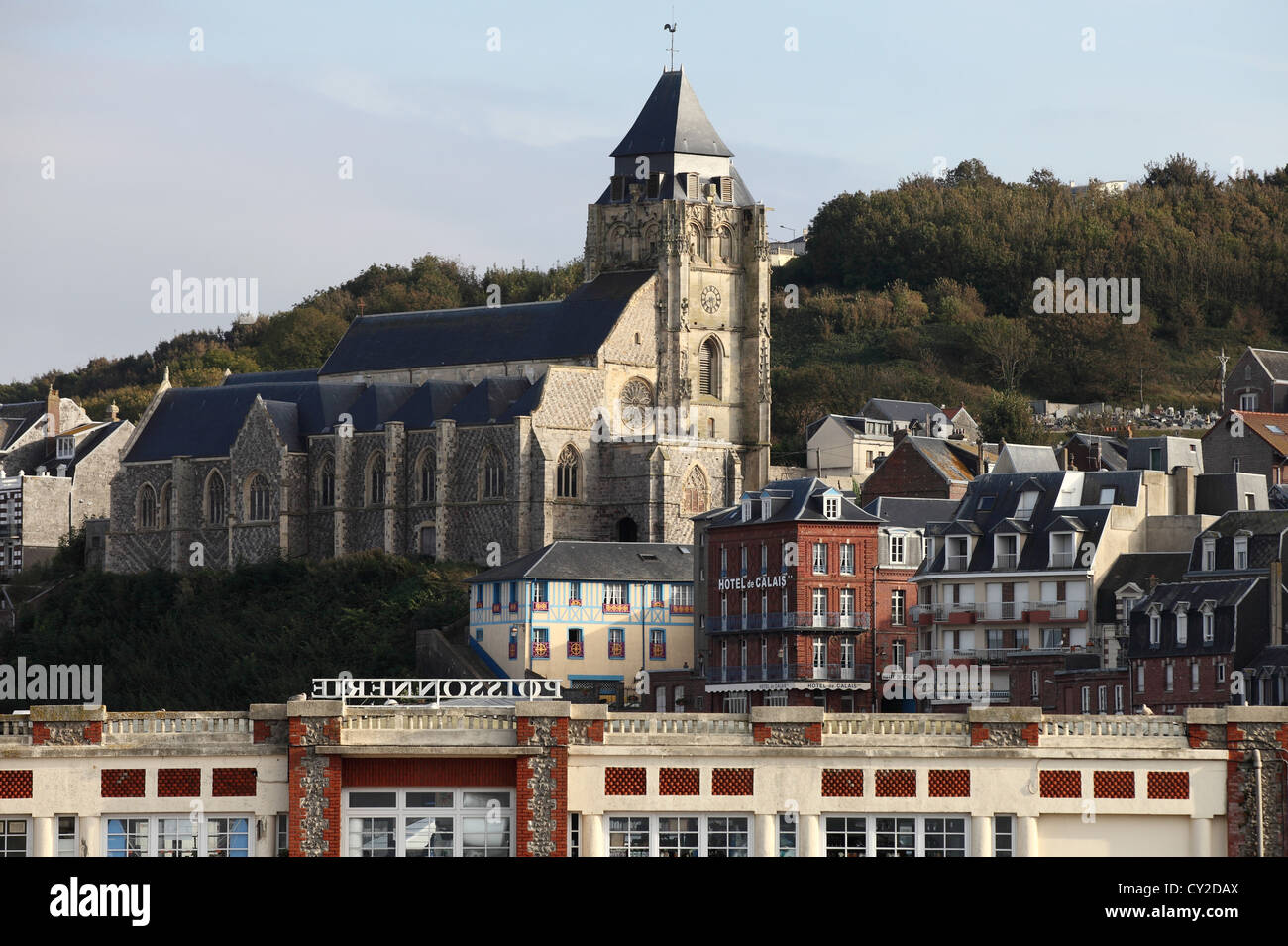 Chiesa Saint-Jacques, Le Treport, Normandia, Francia Foto Stock