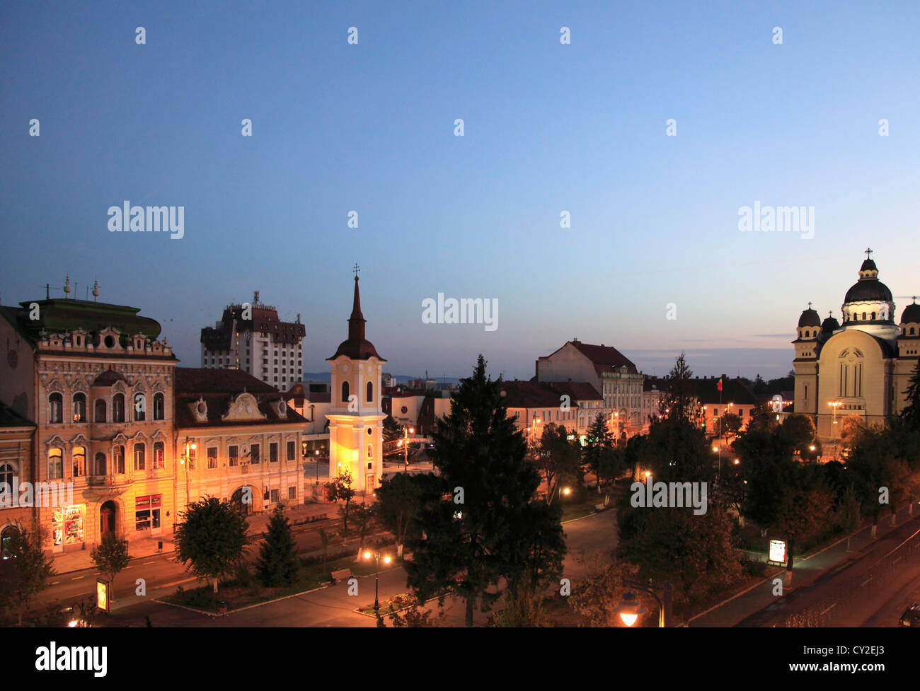 La Romania, Targu Mures, Piata Trandafirilor, Foto Stock