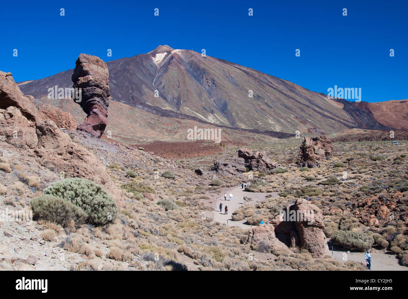 Tenerife vulcano Teide arido parco nazionale rock Foto Stock