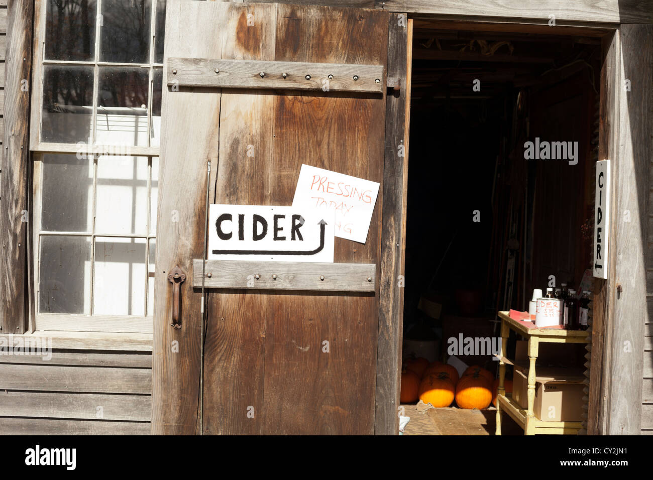 Legno Cider Mill, Springfield, Vermont, USA Foto Stock