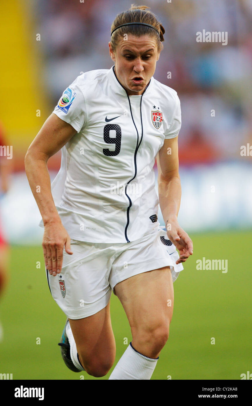 Heather O'Reilly degli Stati Uniti in azione durante una FIFA Coppa del Mondo Donne Group C match contro la Corea del Nord. Foto Stock