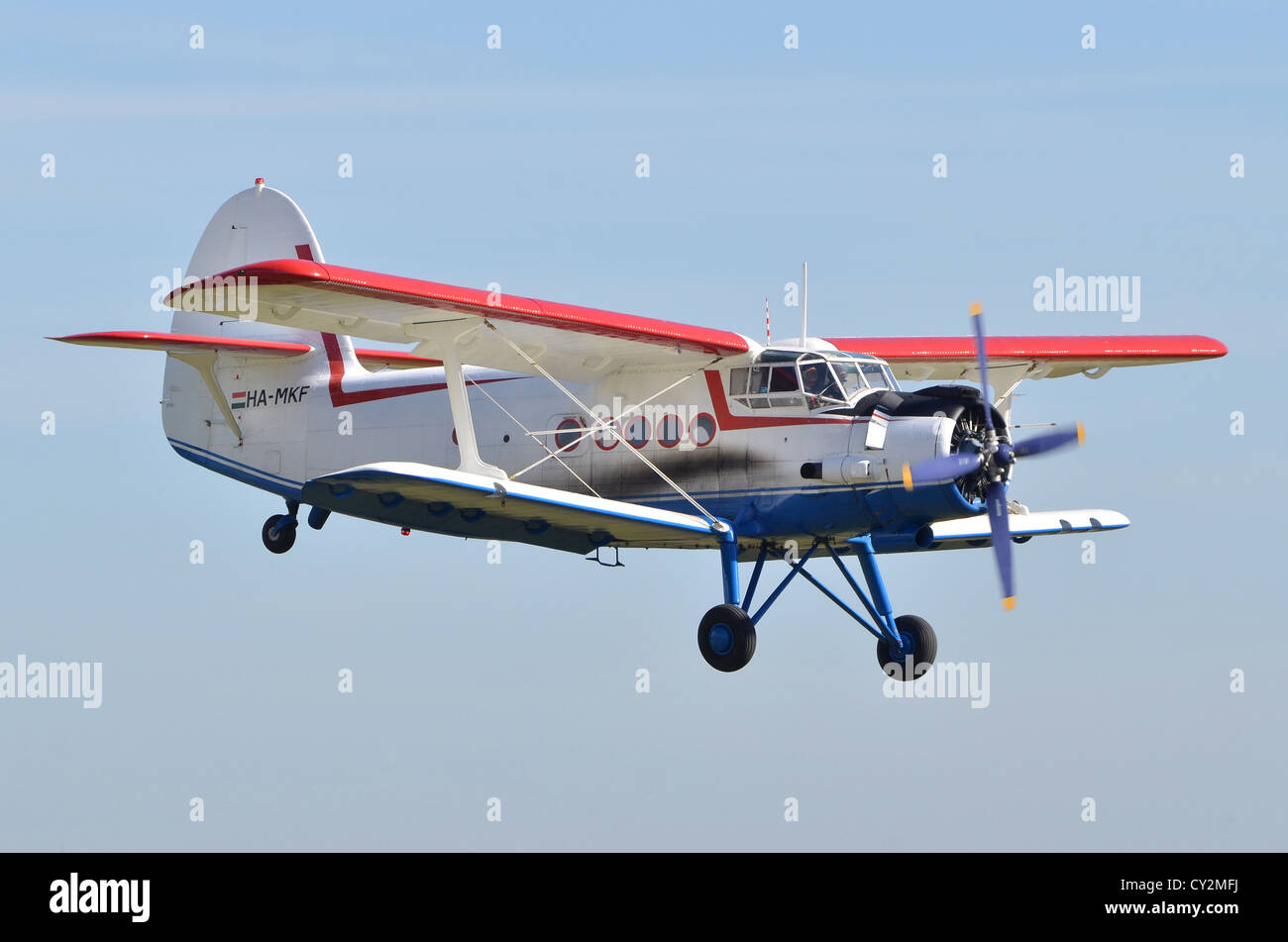 Antonov un-2TP visualizzazione biplanare a Duxford Airshow 2012 Foto Stock