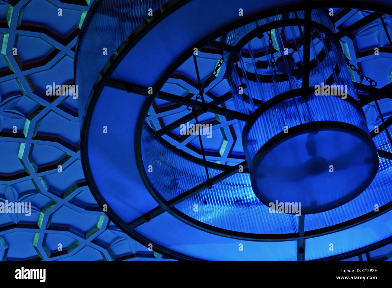 Abstract del raccolto di UCE decorativi accessori nel grand hall presso il Grand Hyatt Goa, India Foto Stock