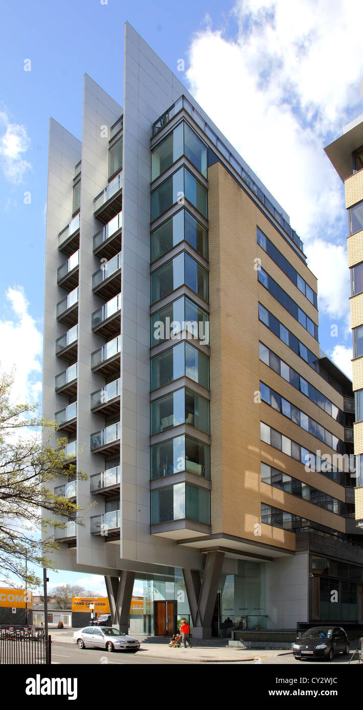 Gainsborough Studios, Hoxton, London Borough of Hackney. Moderno sviluppo residenziale sul sito del vecchio film studios Foto Stock