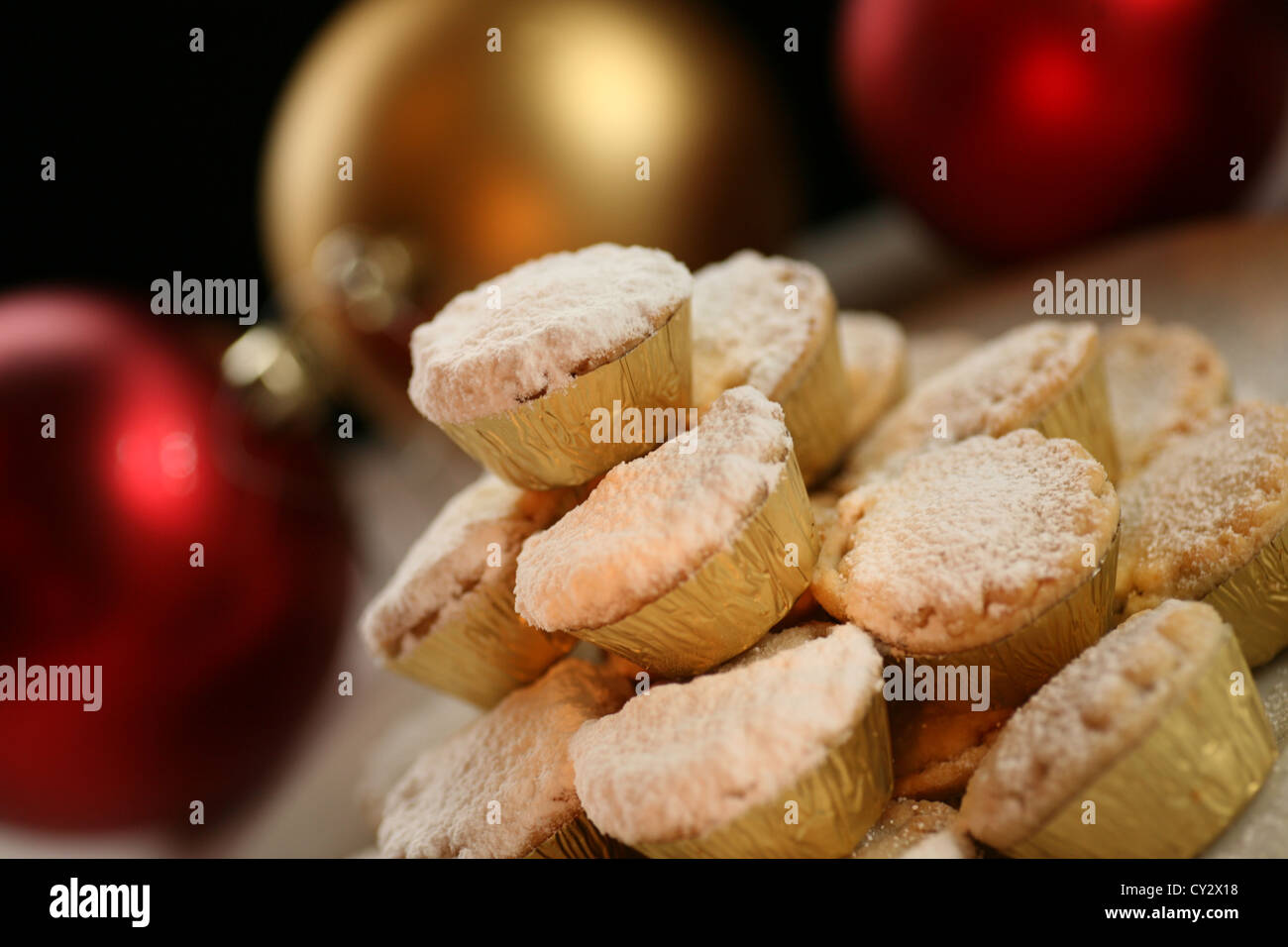 Natale pasticci di carne macinata Foto Stock