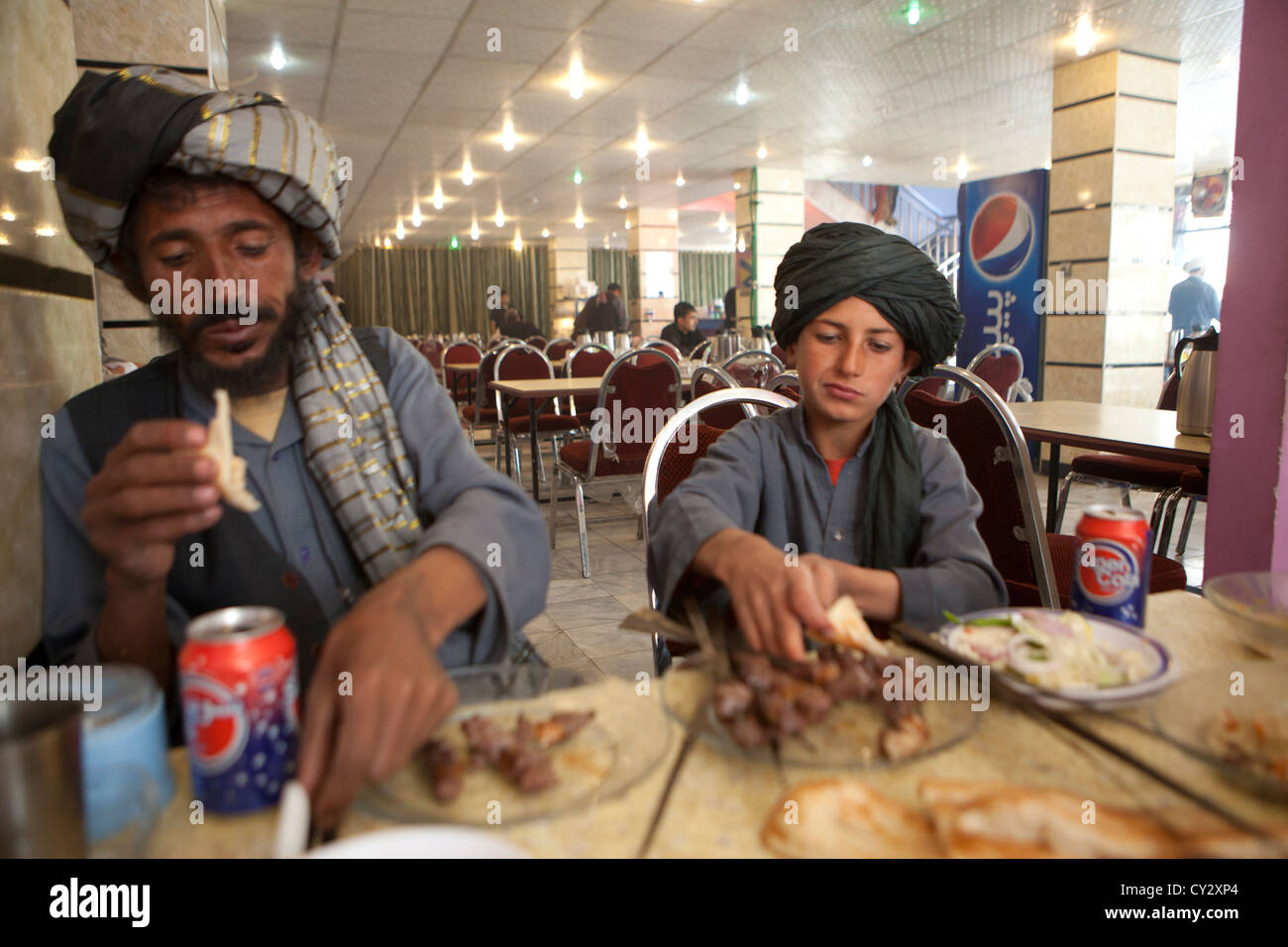 Ristorante a Kabul, Afghanistan. Foto Stock