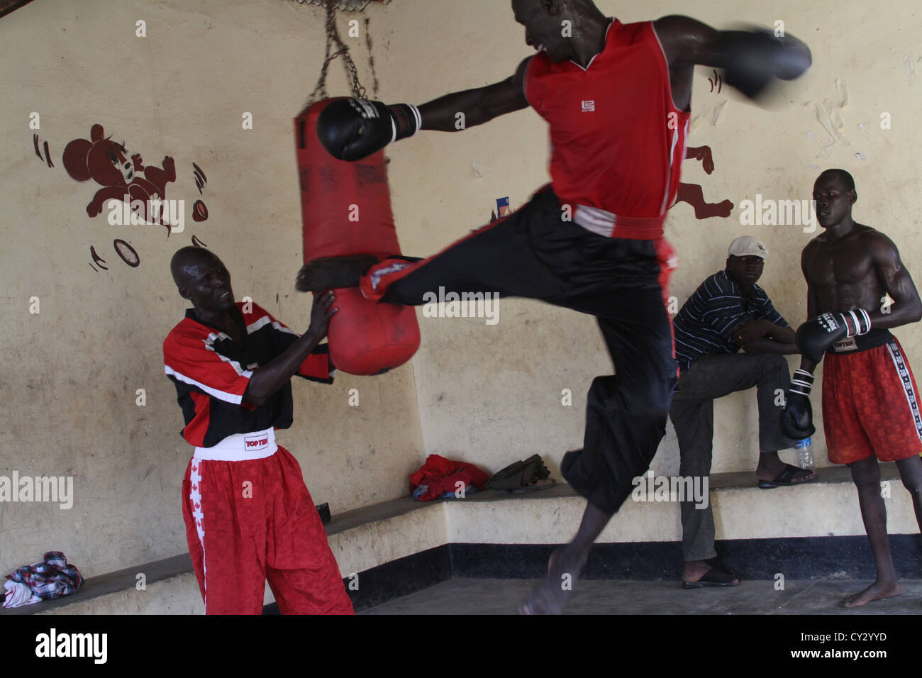 Il sud Sudan Kickboxing & Karate Association, Juba, nel sud Sudan Foto Stock