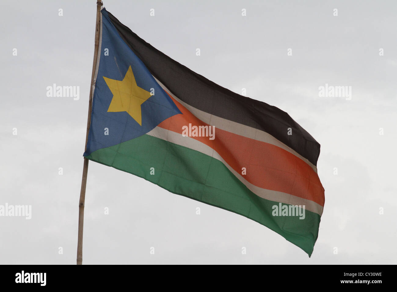 Il sud Sudan Bandiera Foto Stock