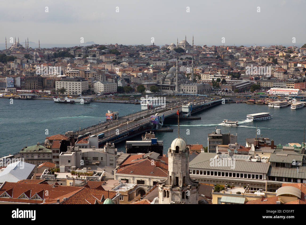Vista dalla Torre di Galata, Istanbul Foto Stock