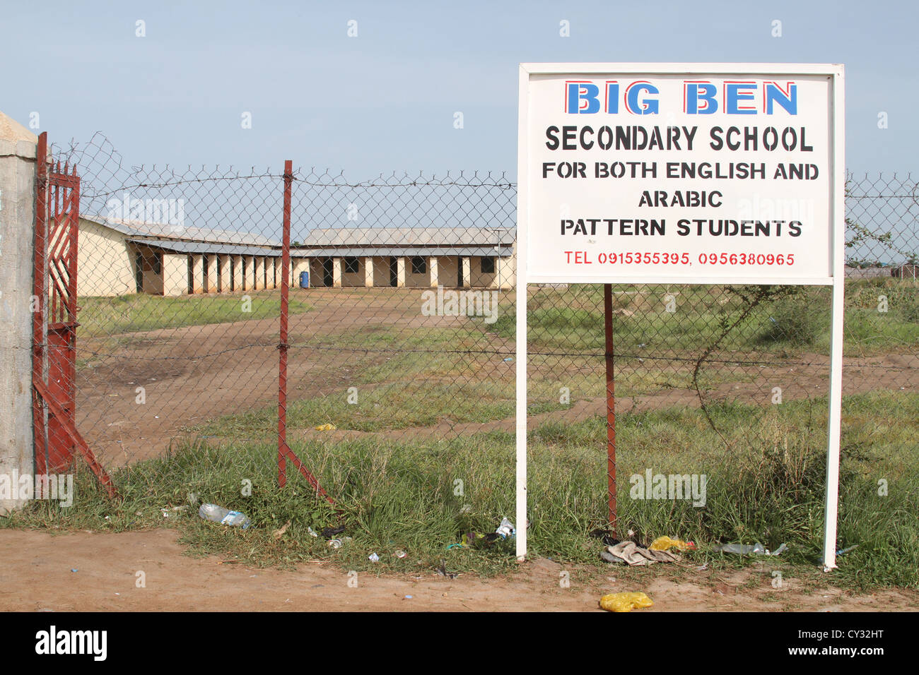 Big Ben scuola secondaria, Juba, nel sud Sudan Foto Stock