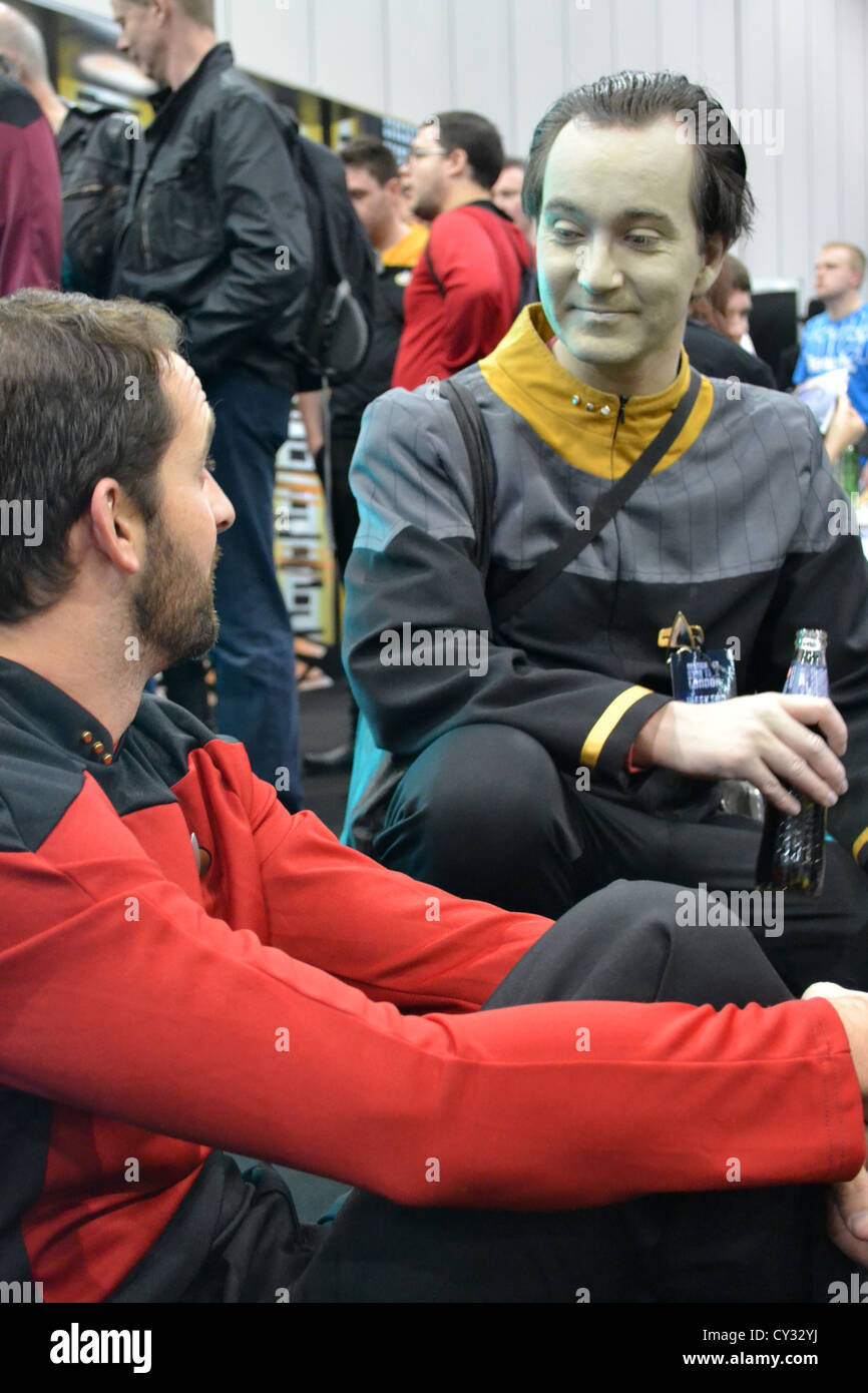 Star Trek Fans vestito fino a Star Trek convenzione di Londra. Foto Stock