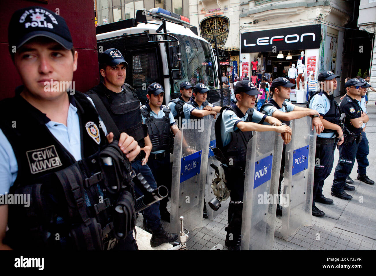 Polizia di Istanbul Foto Stock