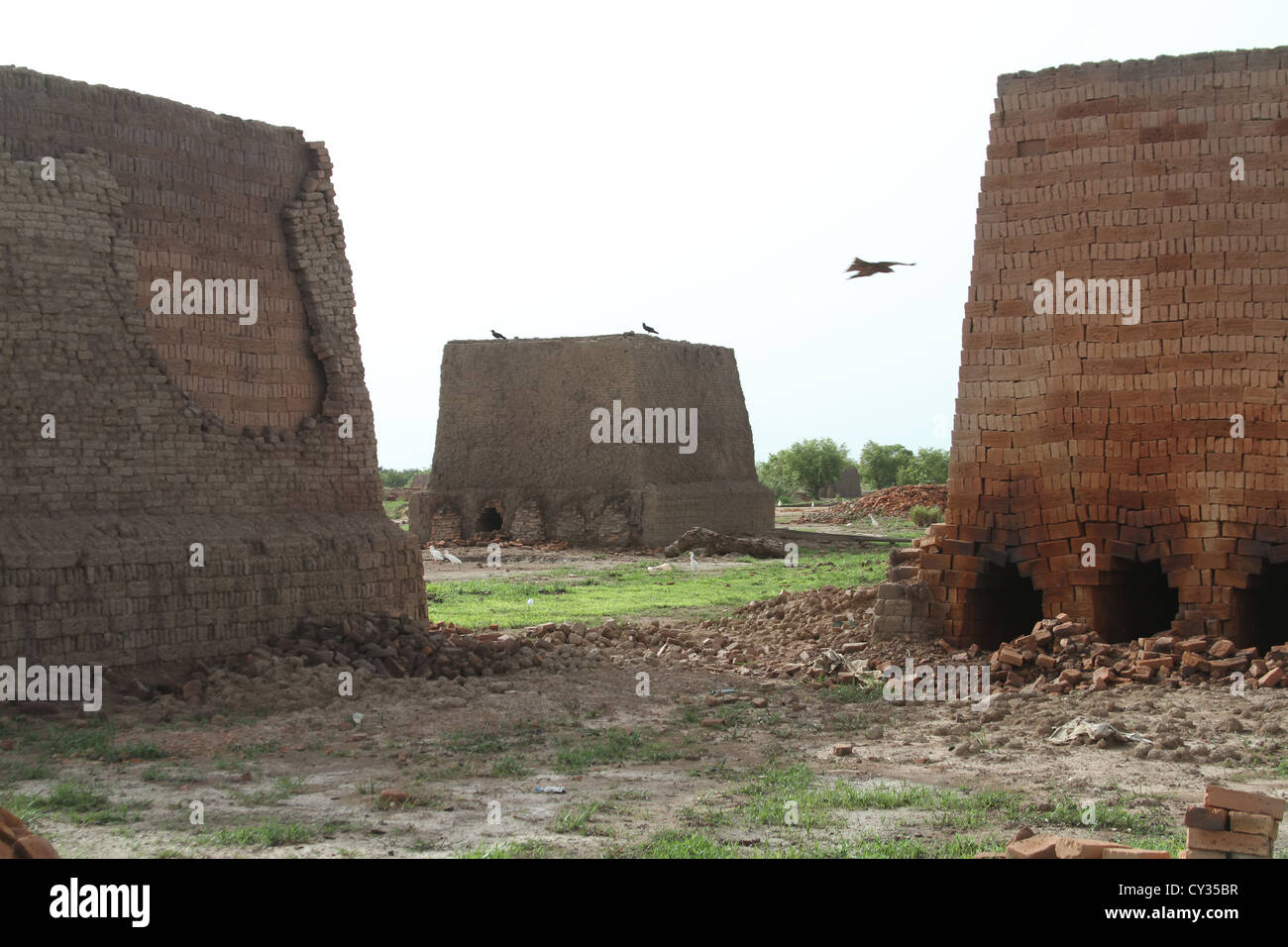 Fabbrica di mattoni in Wau, Western Bahr el Ghazal membro, sud Sudan Foto Stock