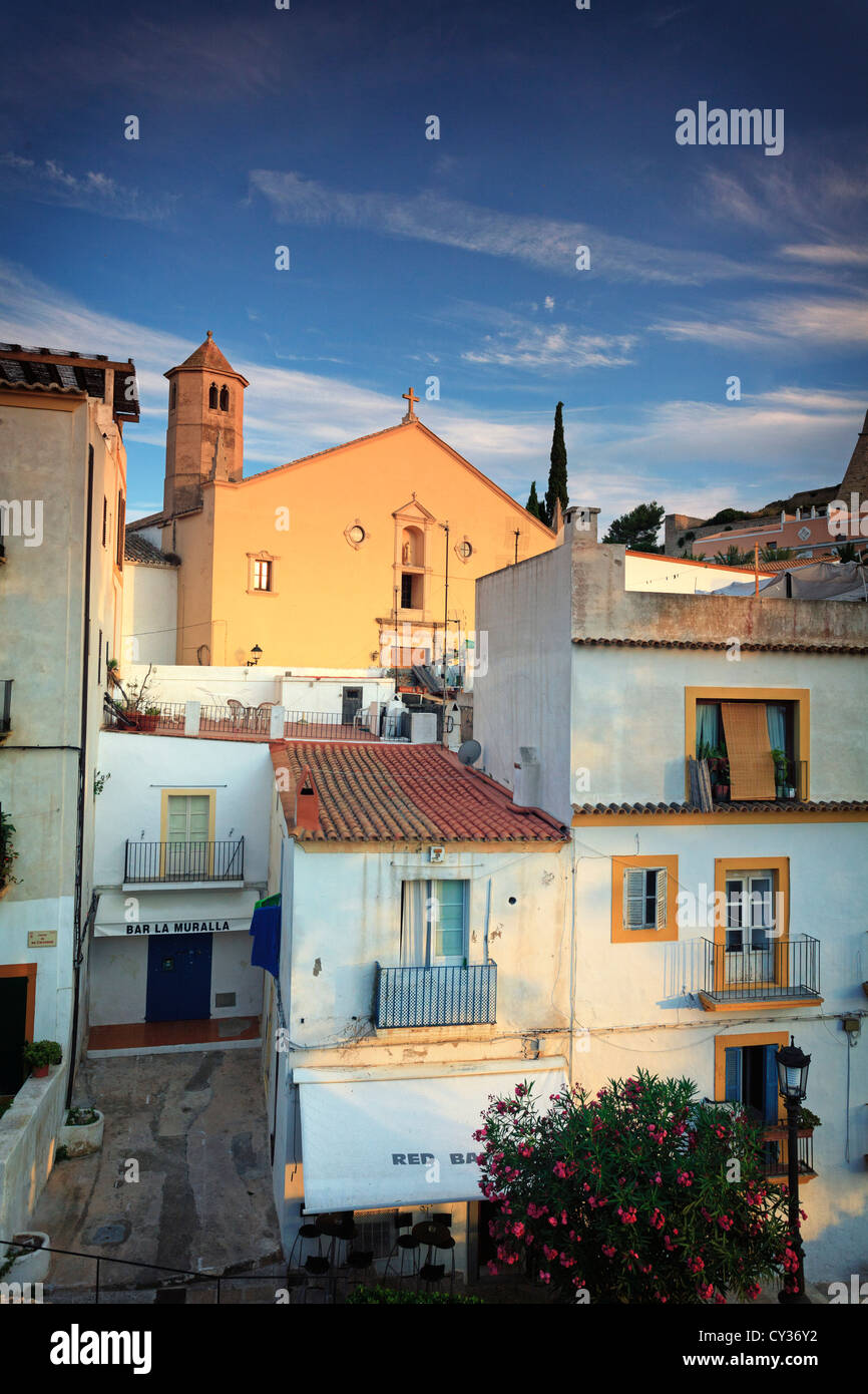 Isole Baleari Spagna, Ibiza città vecchia (Dalt Vila) Foto Stock