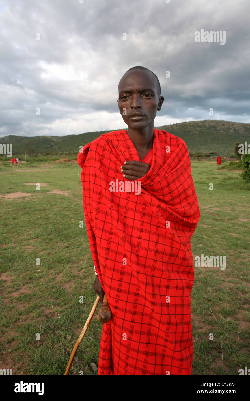 Tribù Masai in Kenya Foto Stock