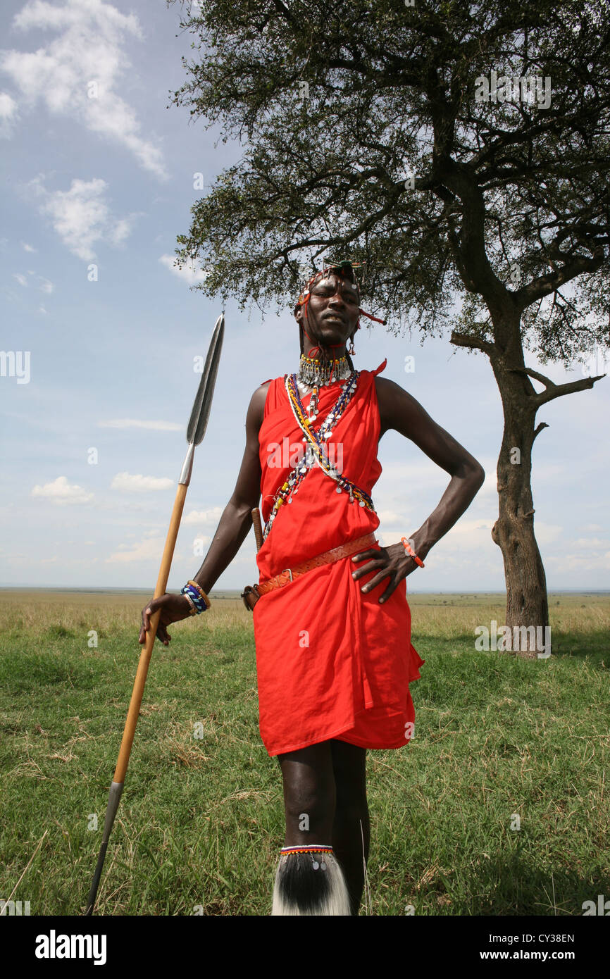 Tribù Masai in Kenya Foto Stock