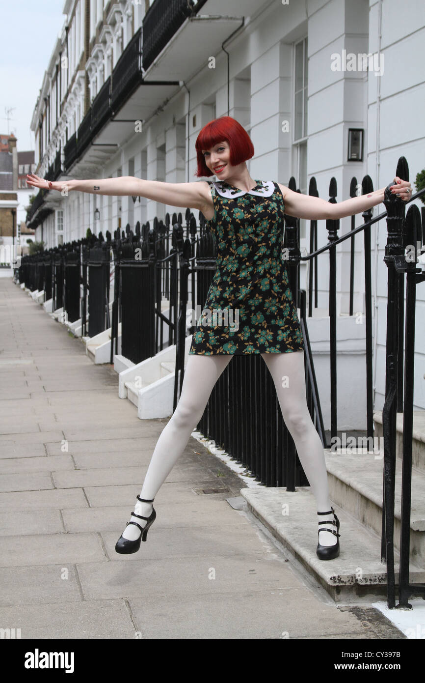 Ambra Butchart a Chelsea, moda historian e DJ. Foto Stock