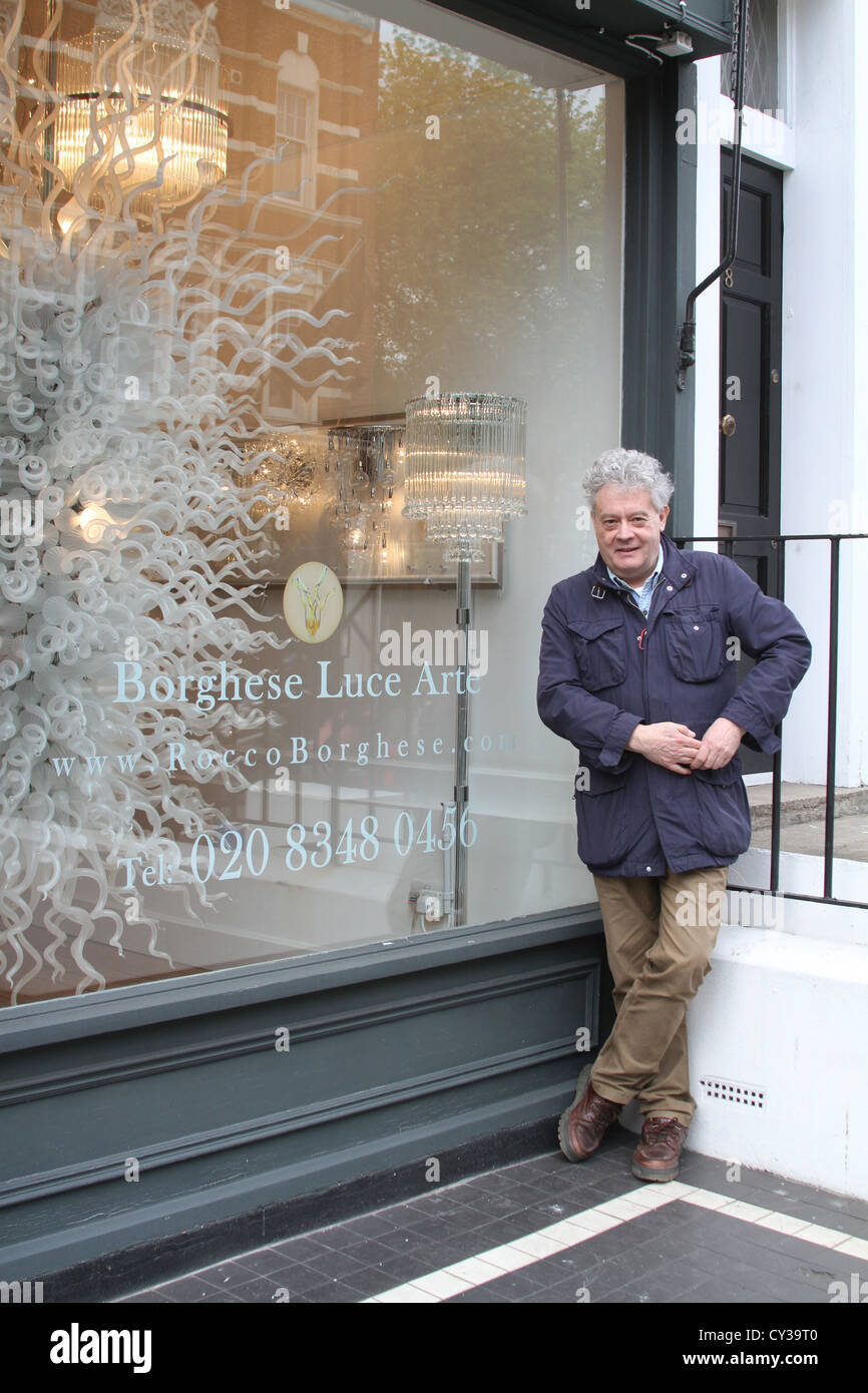 Nigel Waymouth sulla terrazza a 488 King's Road Foto Stock