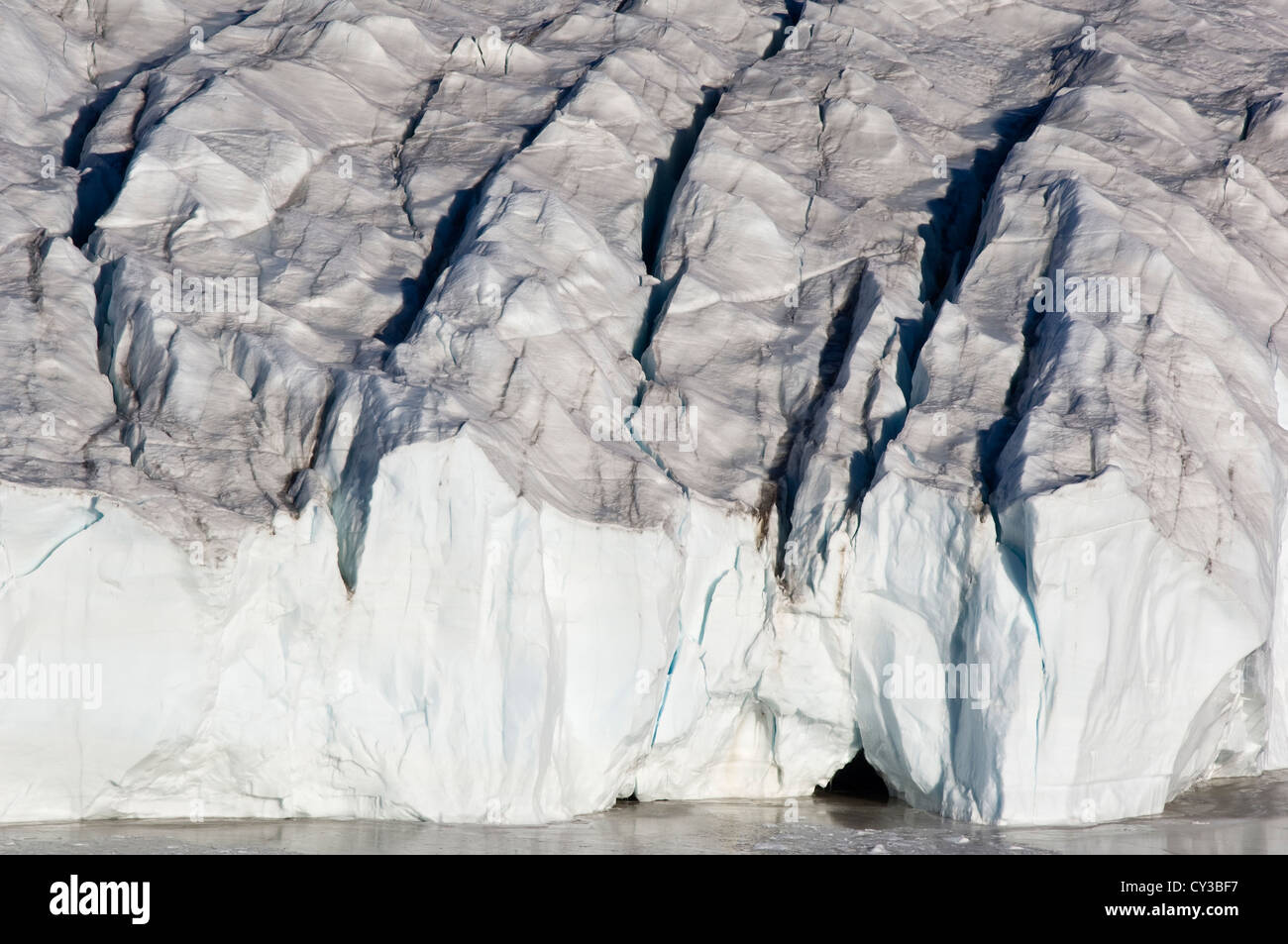 Wordie ghiacciaio, Godthab Golf, a nord est della Groenlandia National Park, la Groenlandia Foto Stock