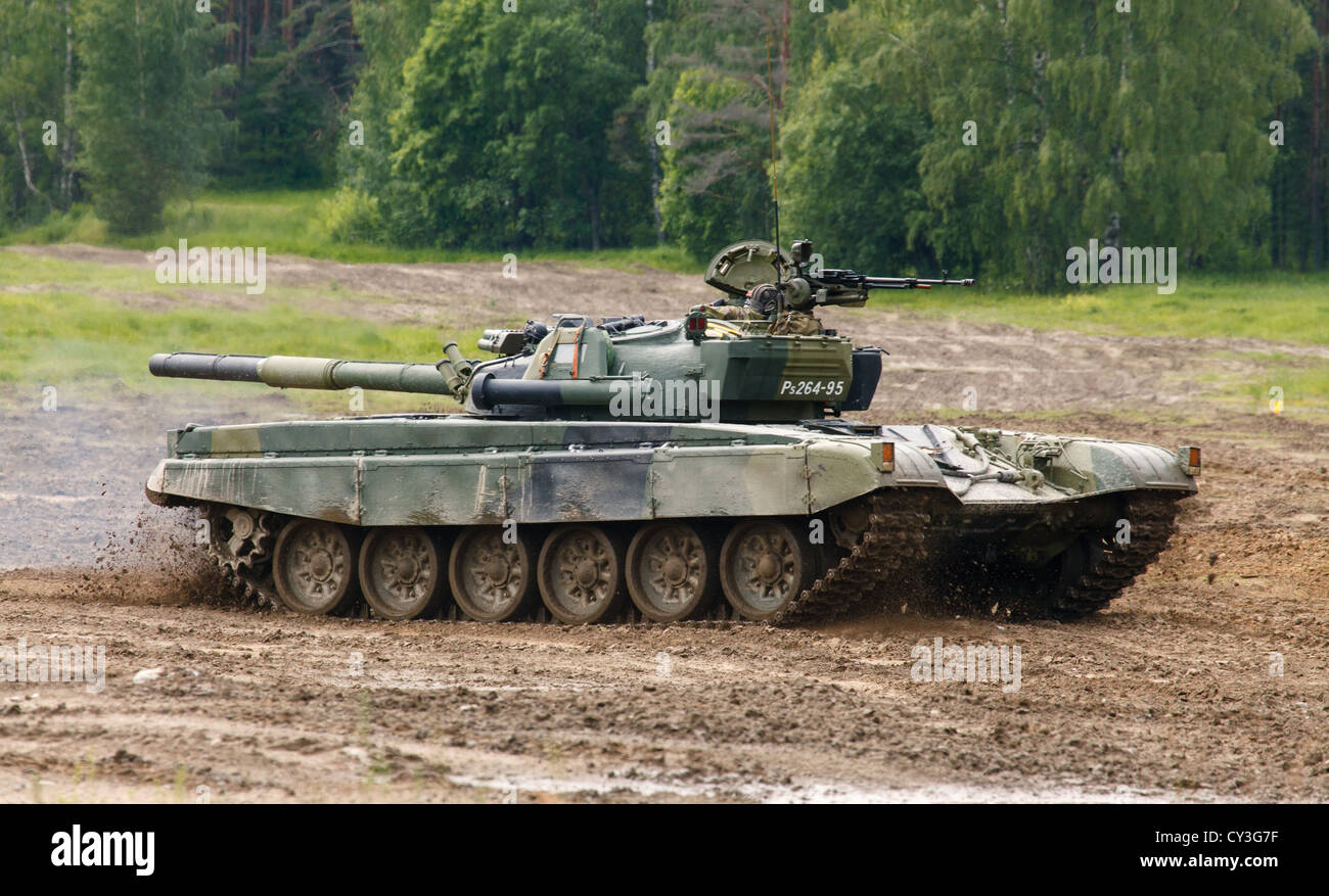 T-72 battaglia principale serbatoio dell'esercito finlandese. Foto Stock
