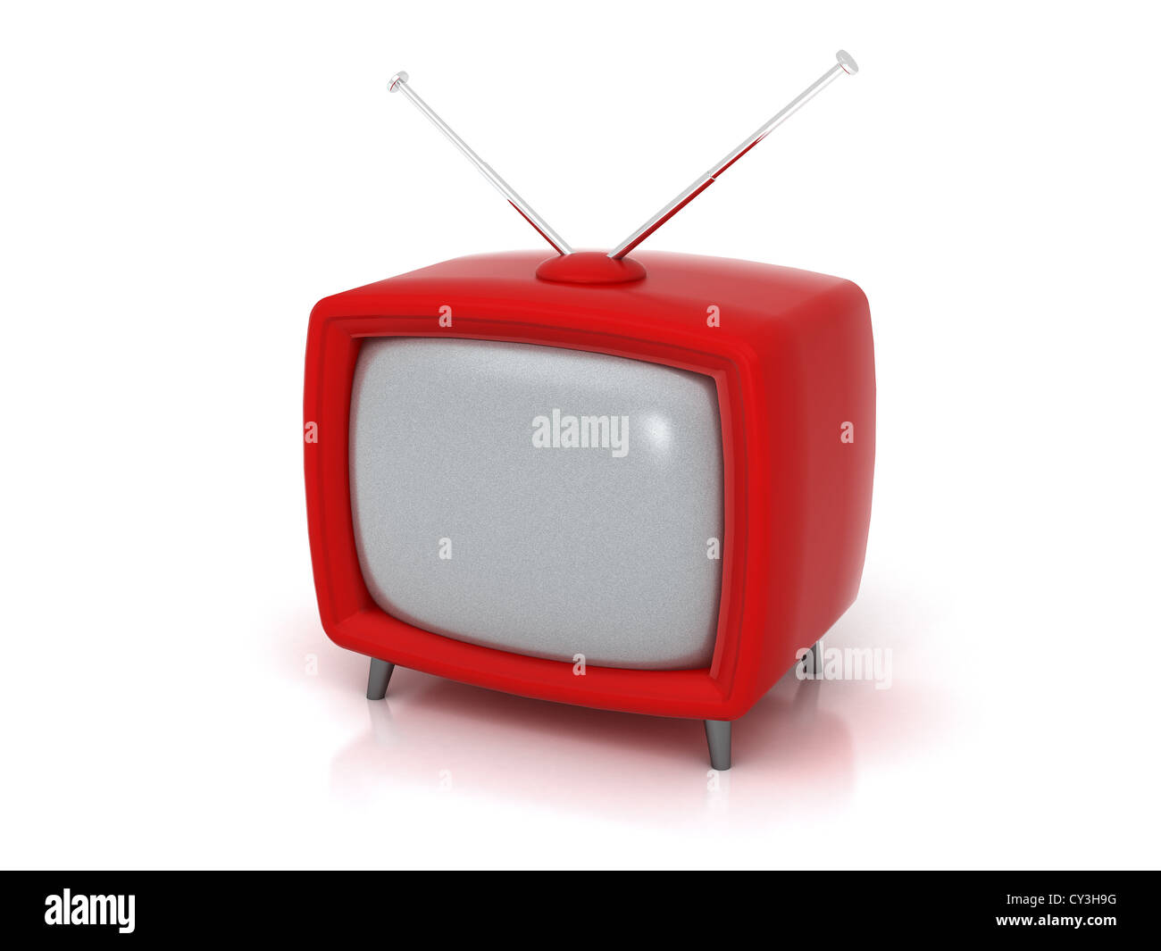 Il vecchio stile TV set degli anni sessanta - Computer Art Series Foto Stock