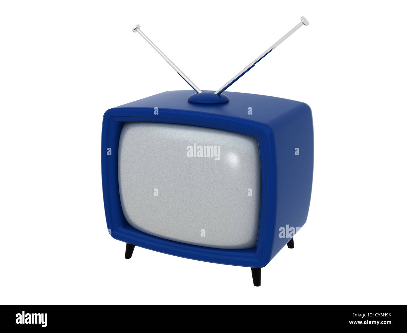 Il vecchio stile TV set degli anni sessanta - Computer Art Series Foto Stock