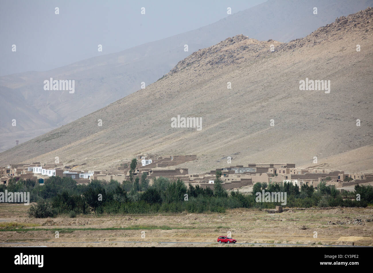 I villaggi nella provincia di Wardak dove la popolazione è favorevole ai talebani o hesb-Islami Foto Stock