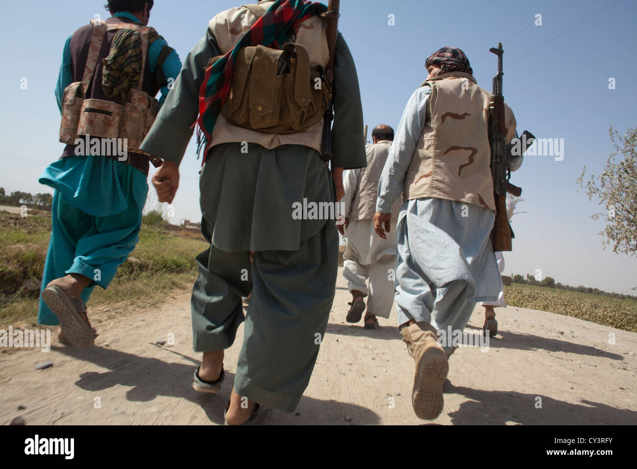 Stimato 10.000 combattenti Arbaki(i signori della guerra) nella provincia di Kunduz. Foto Stock