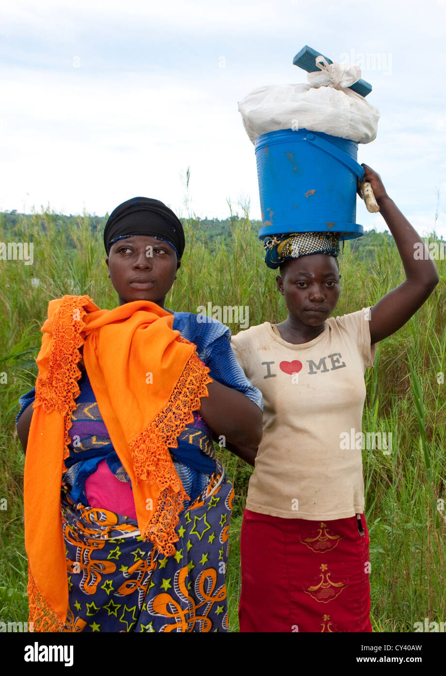 Le donne in Isola Nkombo - Rwanda Foto Stock