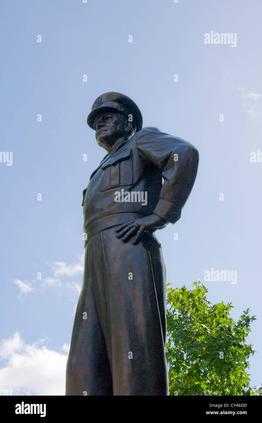 Dwight D Eisenhower statua Foto Stock