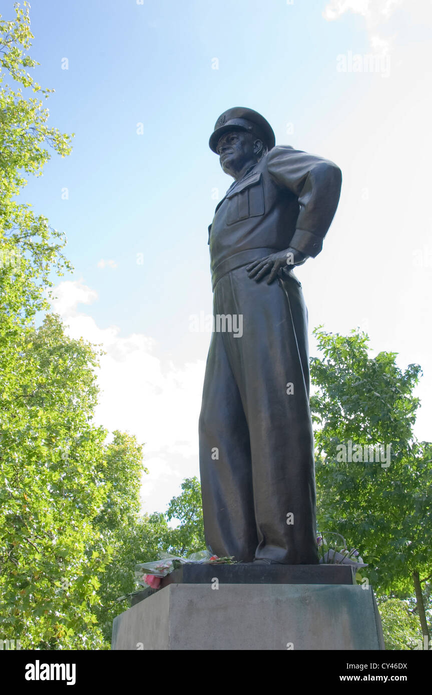 Dwight D Eisenhower statua Foto Stock