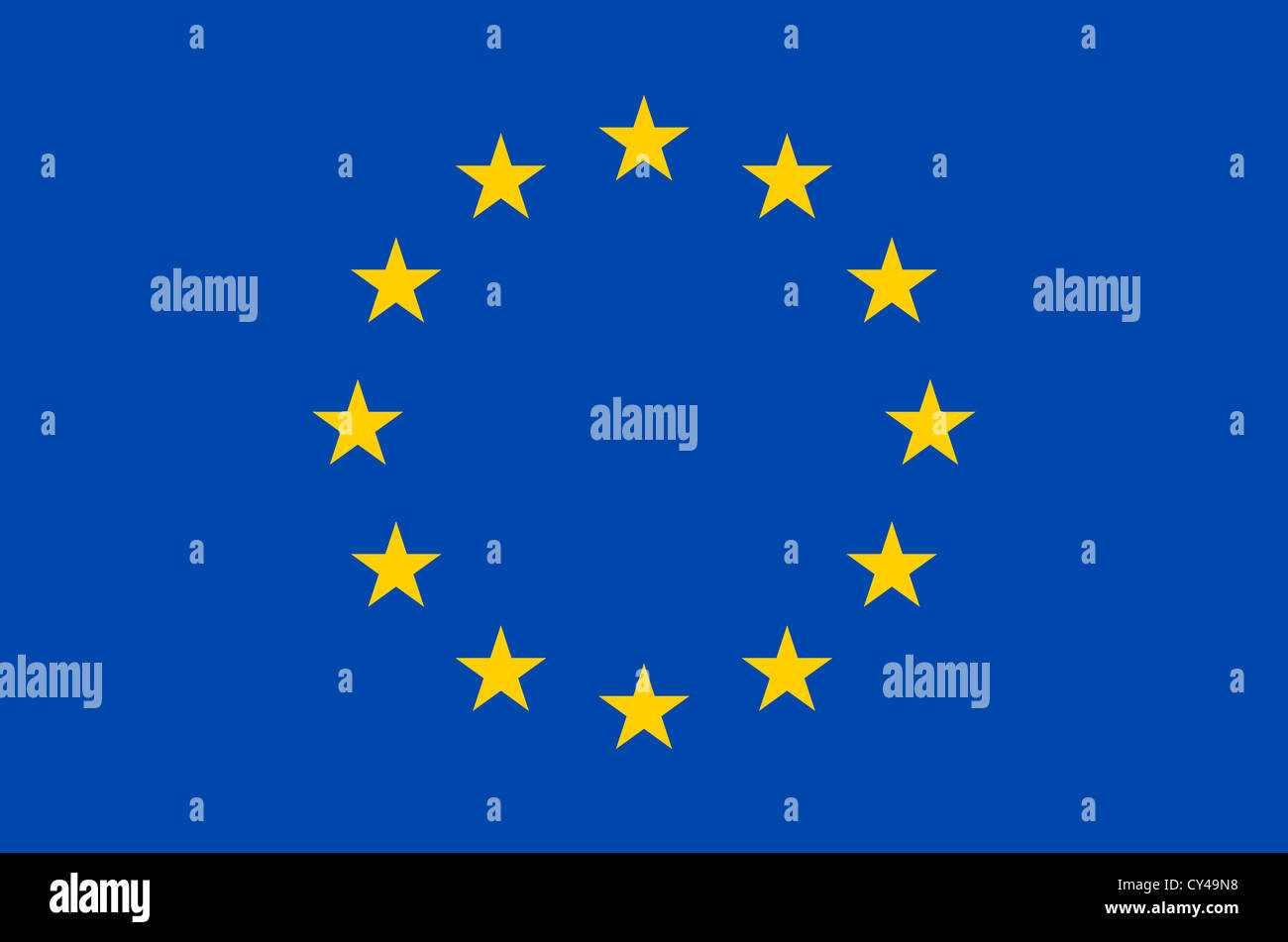 Bandiera e simbolo dell'Unione europea. Foto Stock