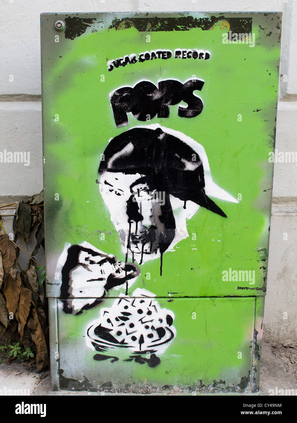 Graffiti in Oriente Helen's Street, Abingdon-on-Thames Foto Stock