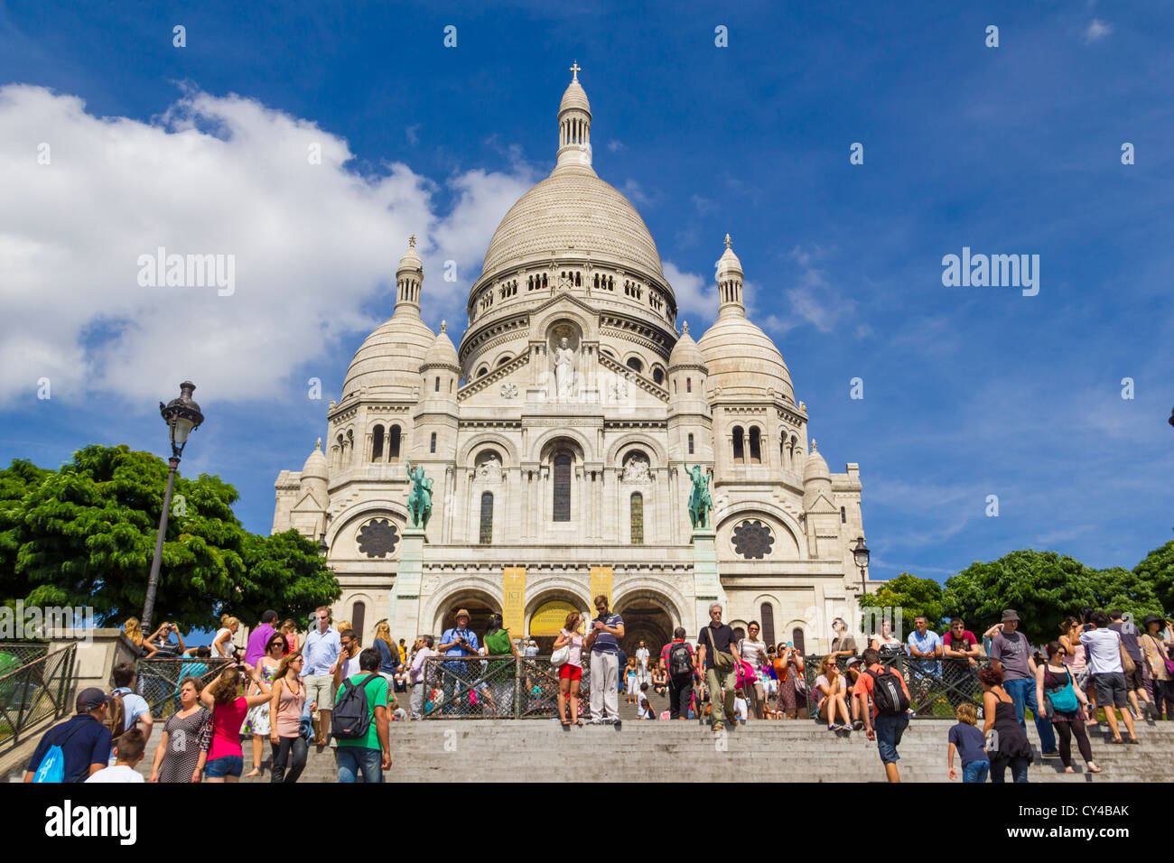 Basilique du Sacre Coeur, Montmartre, Parigi, Francia Foto Stock
