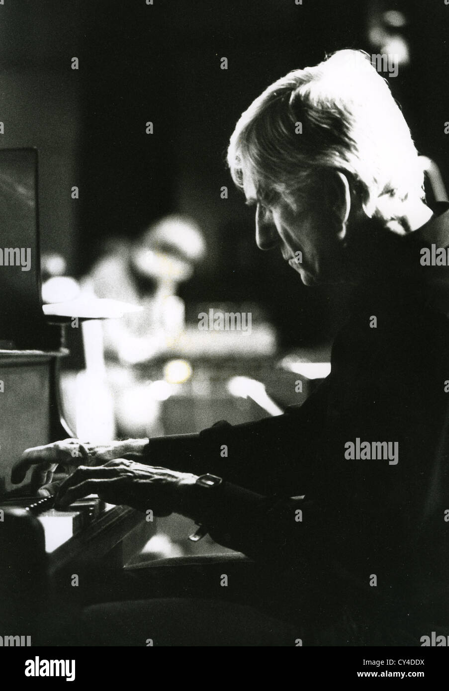 GIL,.EVANS (1912-1988) canadese pianista jazz di Glasgow, Scozia, marzo 1983. Foto Colin D. Tod Foto Stock