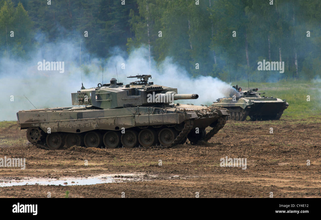 Leopard 2 A4 battaglia principale serbatoio dell'esercito finlandese. Foto Stock