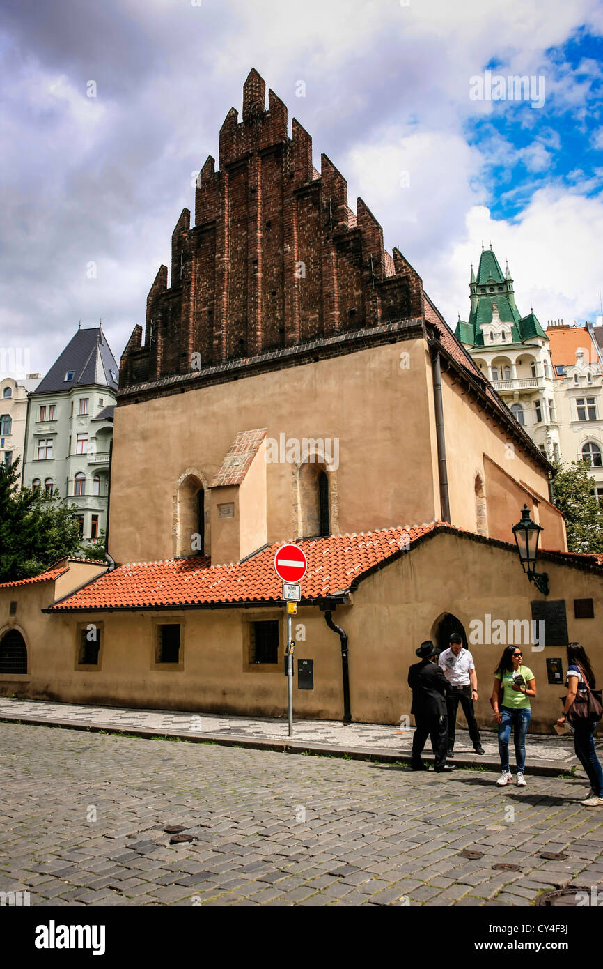 La Sinagoga Vecchia-Nuova su Cervena a Praga Foto Stock