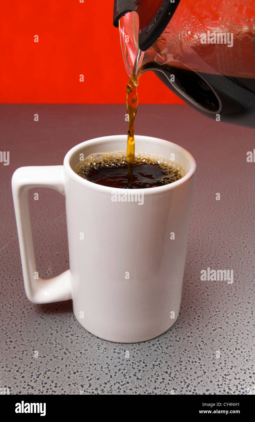 Carta bianca tazza da caffè, aggiungere il vostro testo o grafica Foto Stock
