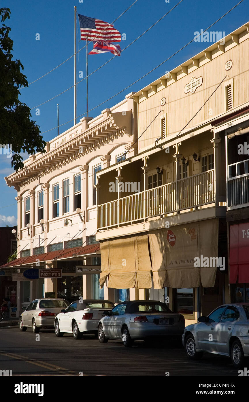 Elk284-4116v Hawaii Maui Lahaina, Front St, scene di strada Foto Stock