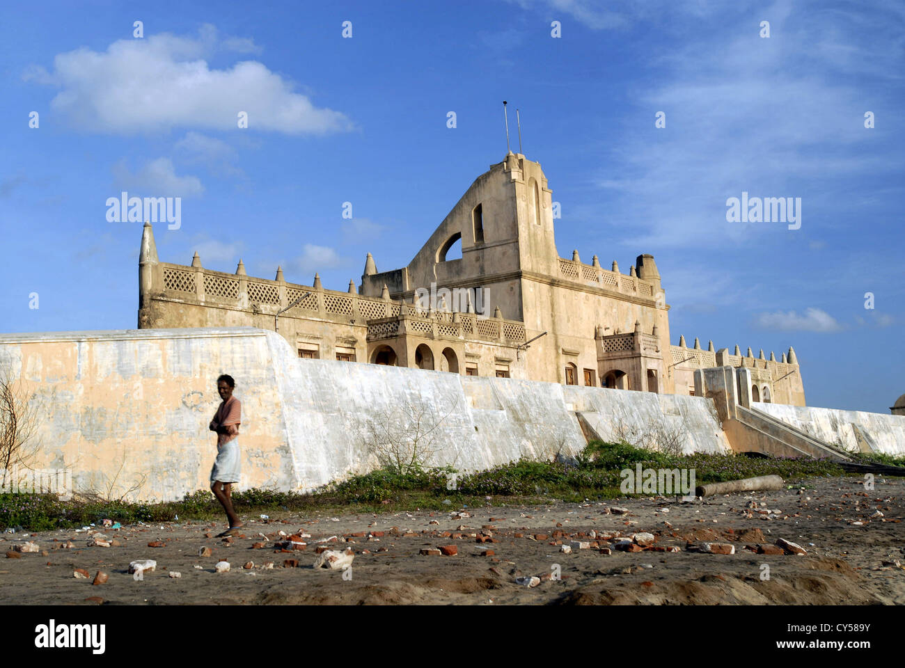 Fort danese ; Fort Dansborg in Tharangambadi;Tranquebar,Tamil Nadu, India Foto Stock
