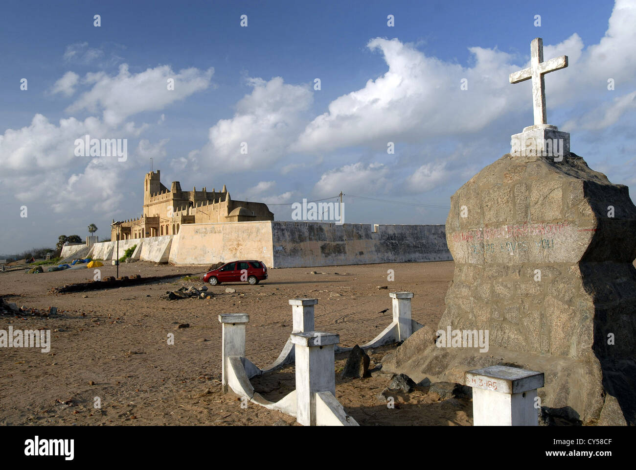 Fort danese ; Fort Dansborg in Tharangambadi;Tranquebar,Tamil Nadu, India Foto Stock