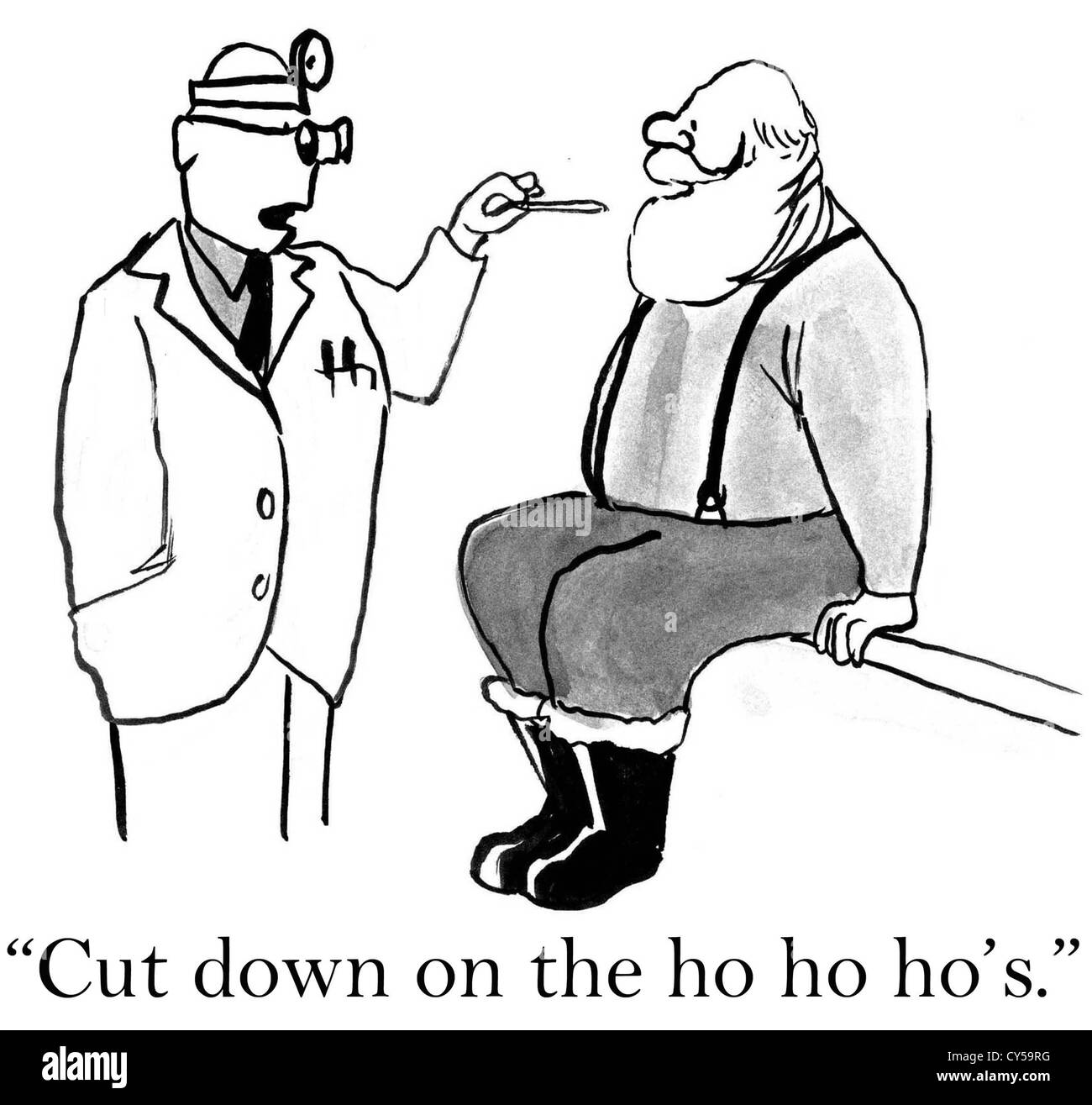 'Taglia verso il basso le ho ho ho's". Foto Stock