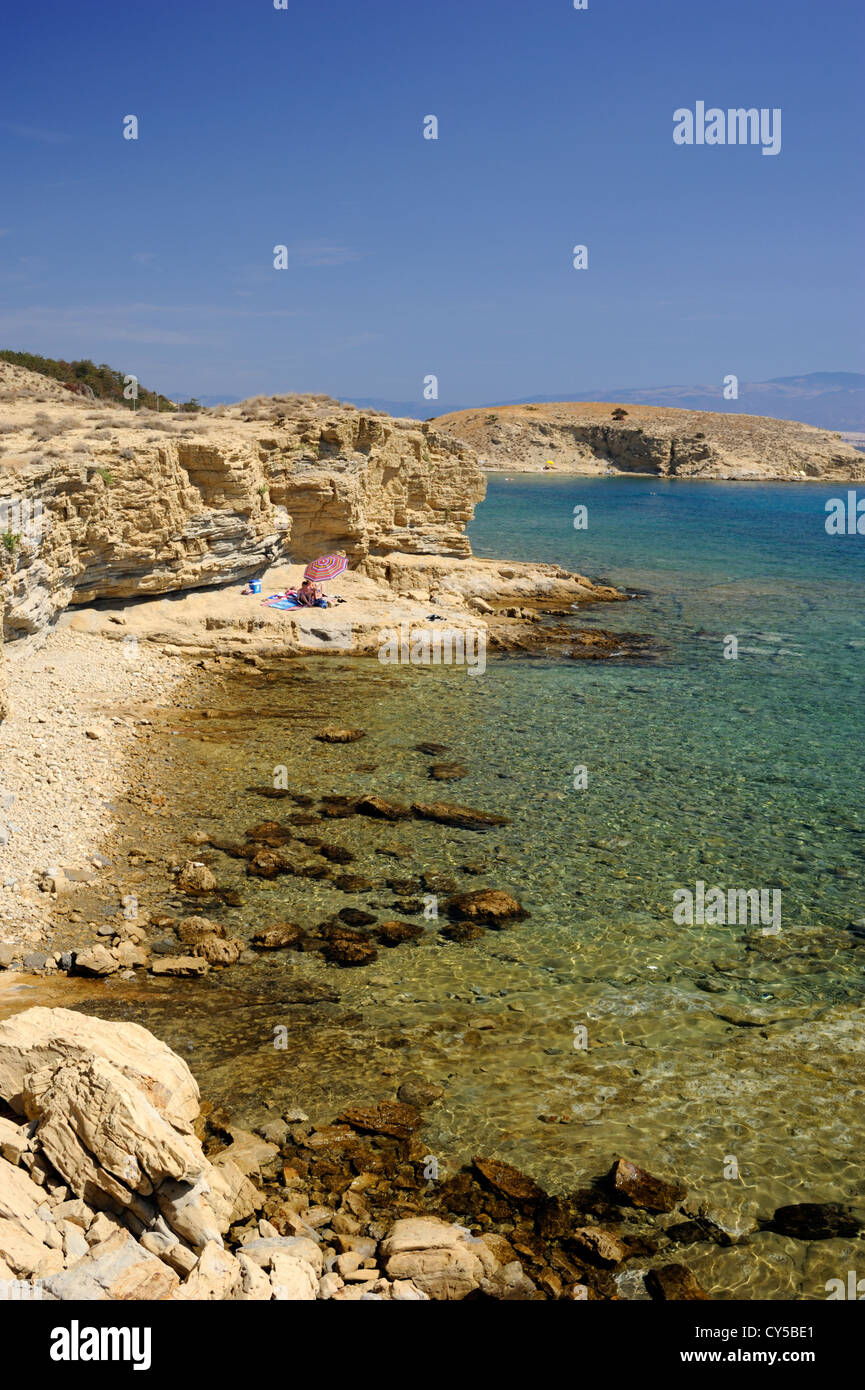 Croazia, Dalmazia, Isole Quarnero, Isola di Rab, Lopar, San Marino Foto Stock