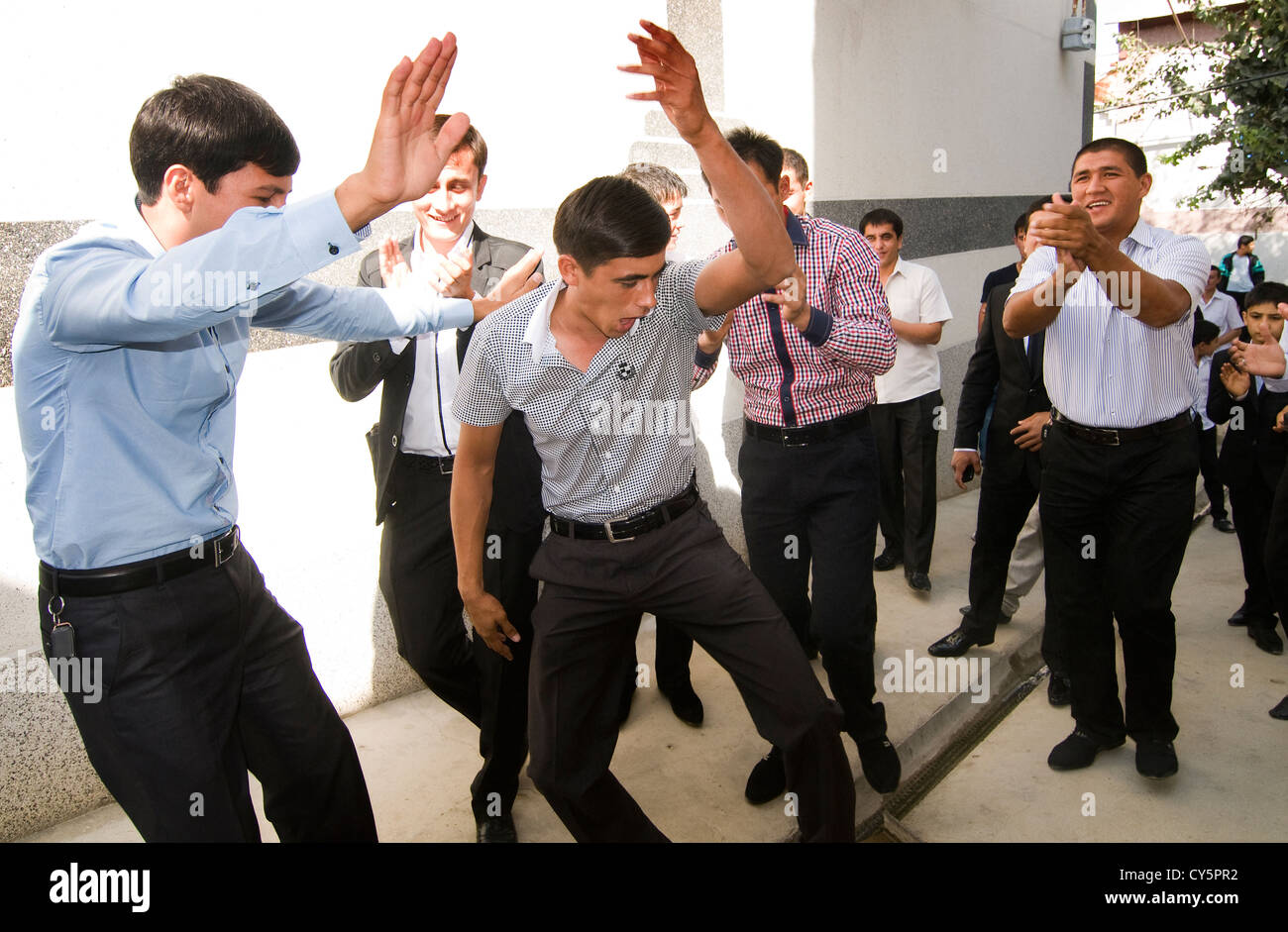 Una celebrazione di matrimonio in Samarcanda. Foto Stock Una celebrazione di matrimonio in Samarcanda. Foto Stock