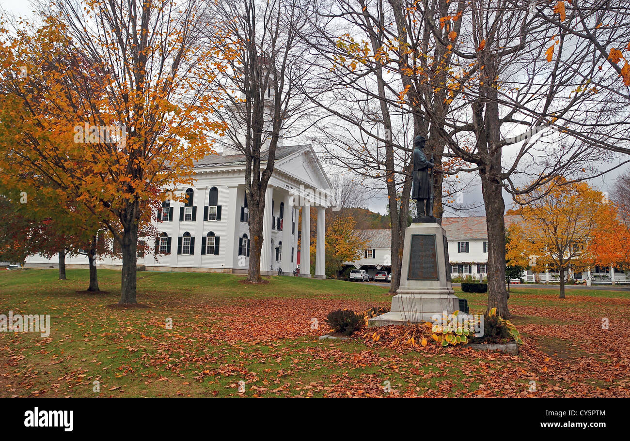 Newfane, Vermont town square in autunno Foto Stock