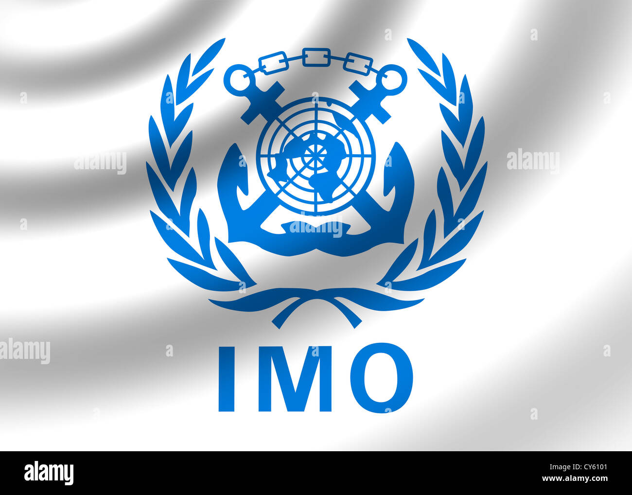 Imo - Organizzazione marittima internazionale logo bandiera simbolo Foto Stock